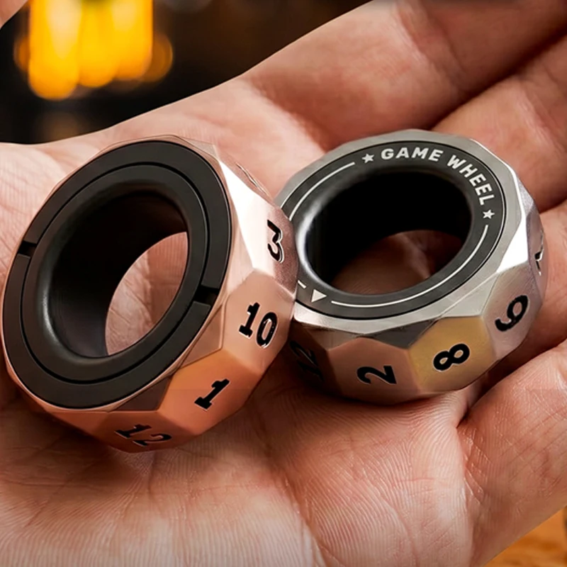 Stress Relief Ring EDC Metal Toy Anxieties Relief Fidget Ring for Anxiety Depression ADHD Autism Toys Fidget Toy Gift view 4
