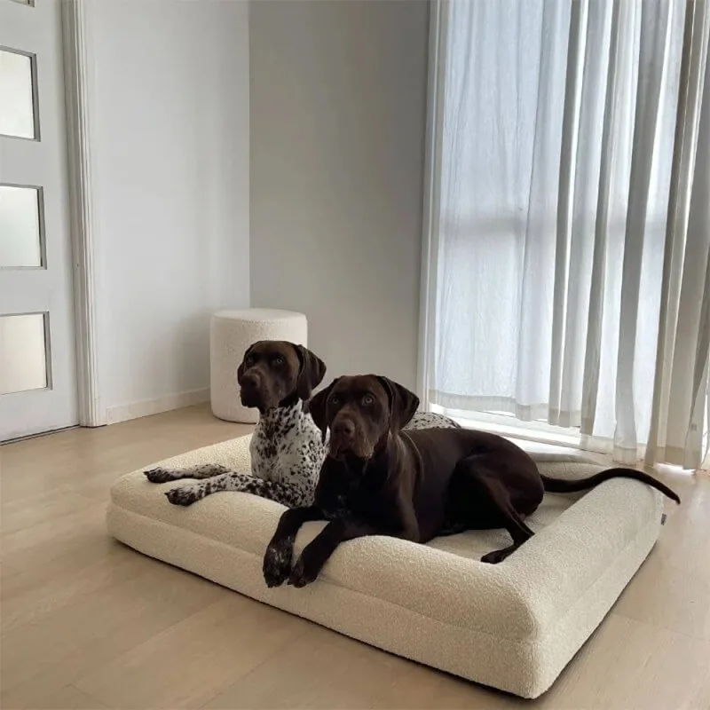 A spot barney high-end kennel memory sponge waterproof removable washable coil velvet dog bed