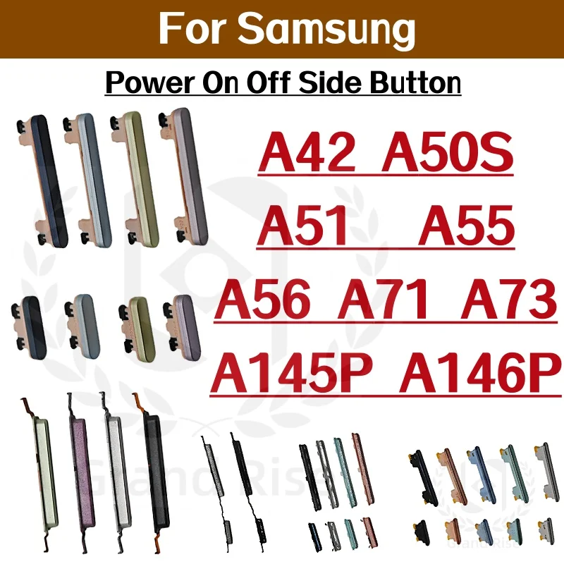 مفتاح زر الطاقة + زر التحكم الجانبي زر المفاتيح لسامسونج غالاكسي A42 A50S A51 A55 A56 A71 A73 A145P A146P 4G 5G #1