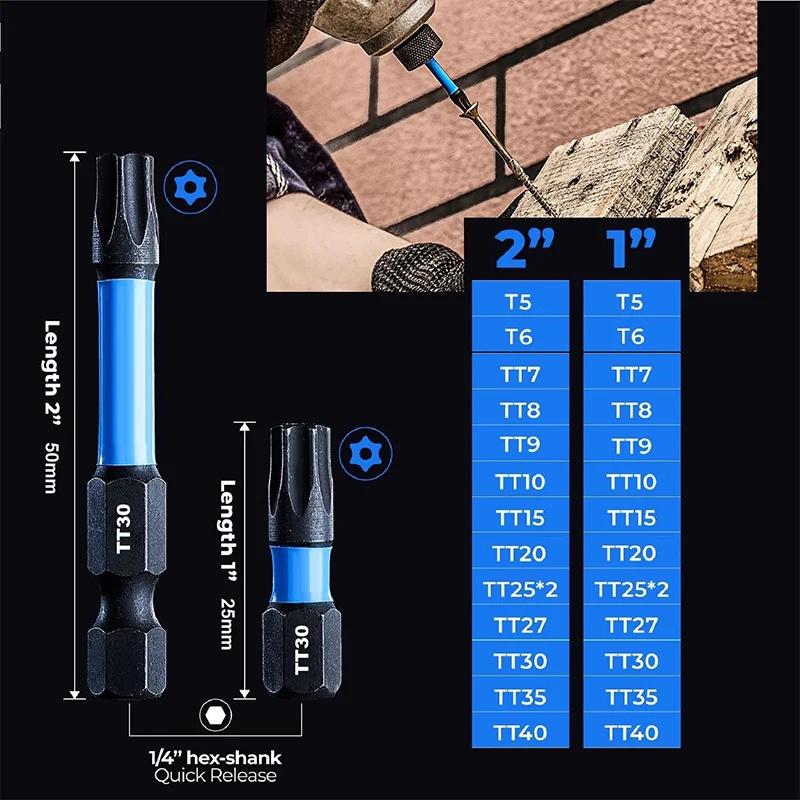 

Набор сверхмощных магнитных отверток, сталь S2 21/10 шт. с держателем для дрелей и ударных ключей, универсальный и прочный