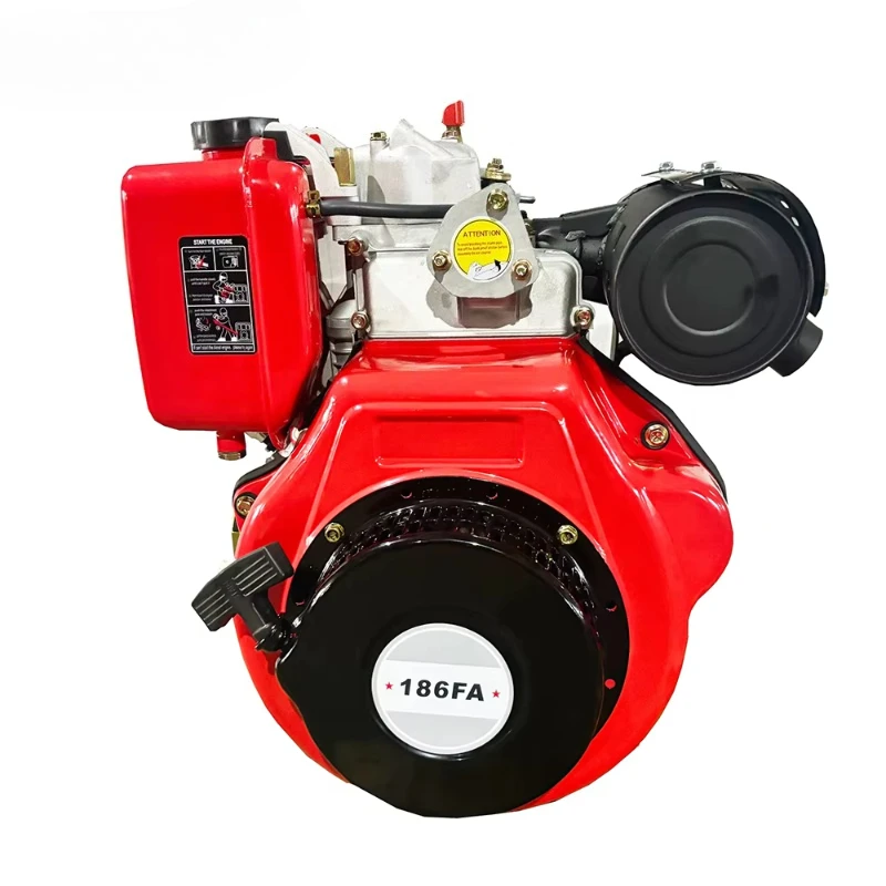 186F 10 horsepower small diesel engine single cylinder electric start air-cooled cultivator mechanical engine and accessories