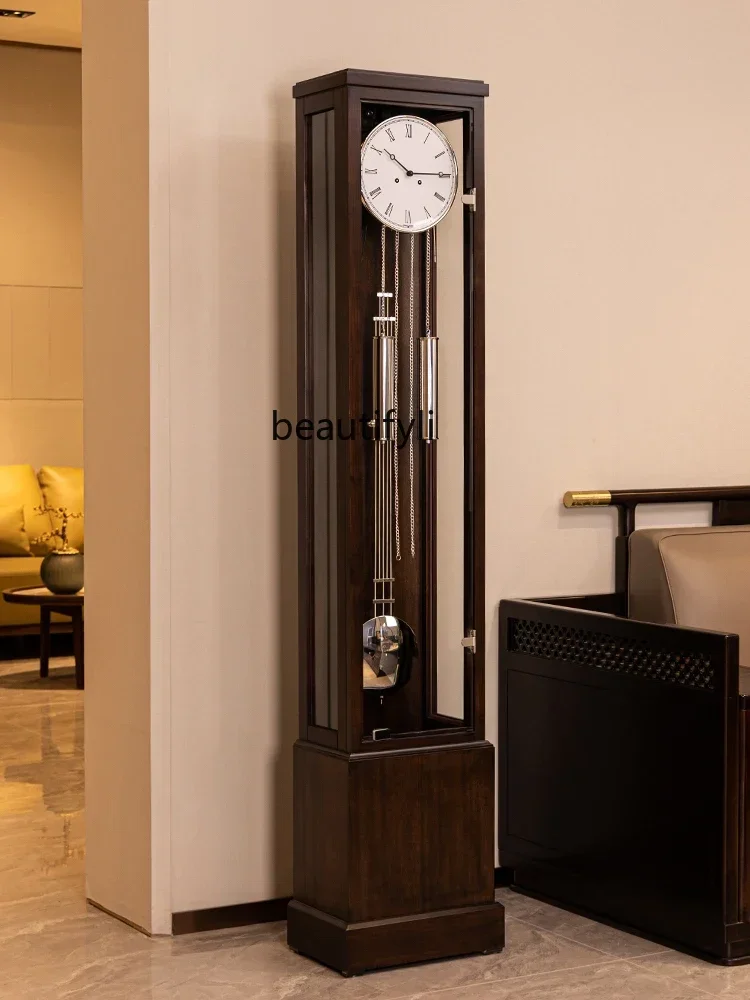 New Chinese style, simple European floor clock, living room advanced large table clock, vertical pendulum clock