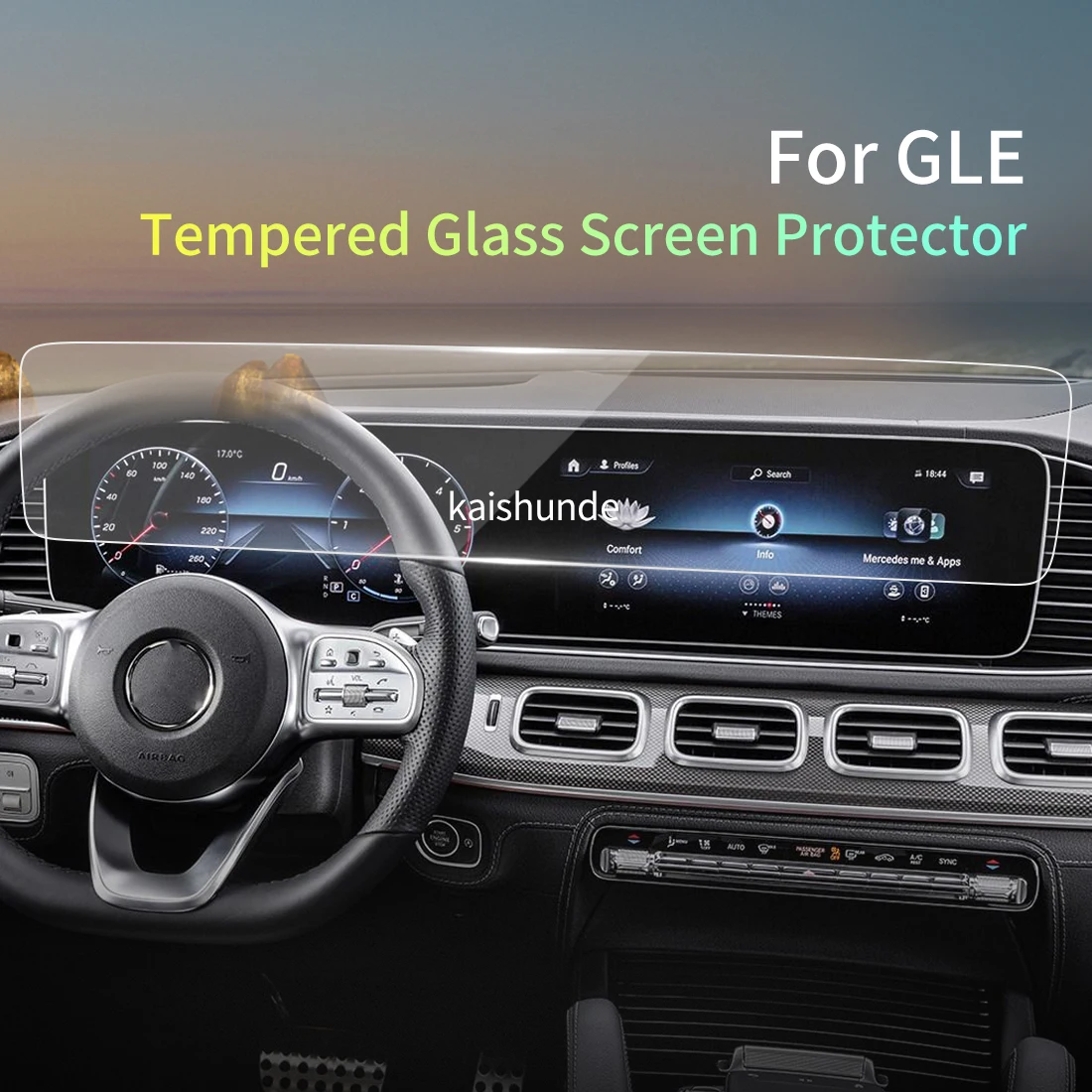 Car Stickers Screen Protector Carplay For Benz GLE 2024 Tempered Glass Protective Film Navigation Automotive Vehicle Accessories