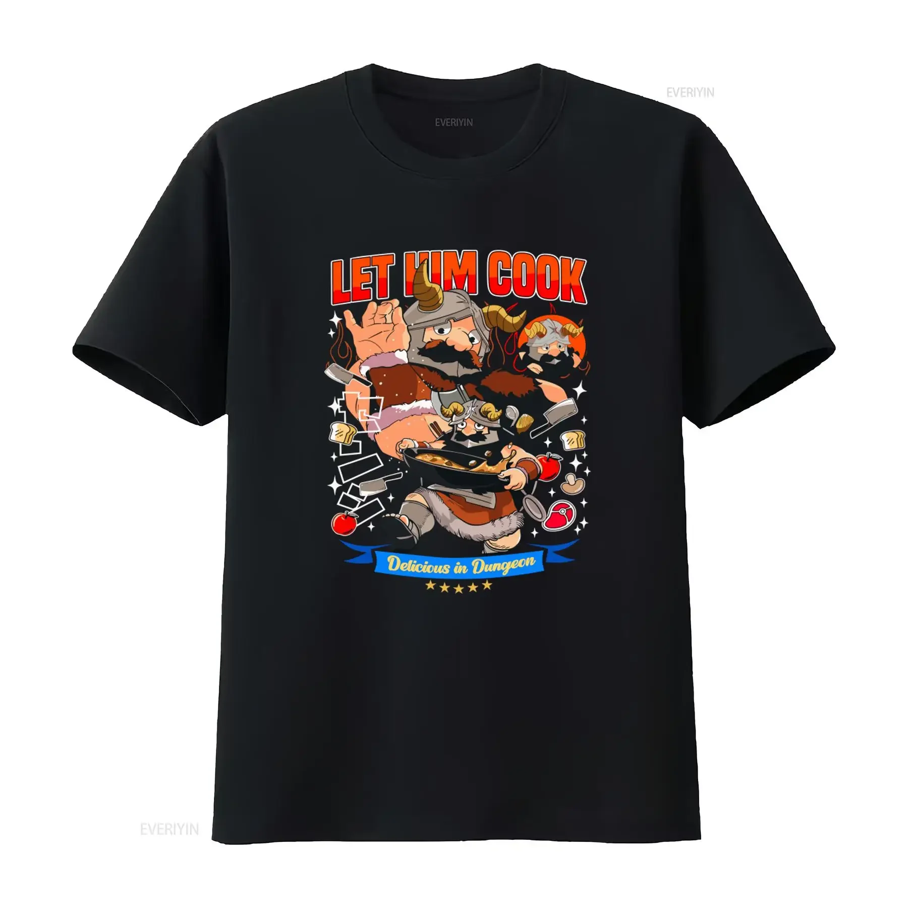 Senshi Let Him Cook T Shirt For Food Lovers Delicious In The Dungeon All Sizes vintage Washed graphic Comfortable Casual