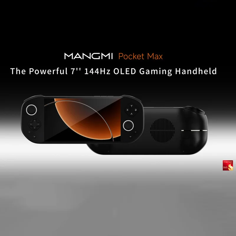 

Портативная игровая консоль Mangmi Pocket Max с 7-дюймовым OLED-экраном 144 Гц, сенсорным управлением, процессором Snapdragon, поддержкой Android Open Source и ретро-игр PS2