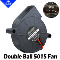 3D Printer Blower Fan 5015 12V 0.28A/24V 0.1A Dual Bearing Fan centrifugal DC Cooling Turbo fan 5015S for i3 CR-10/10S/Ender3