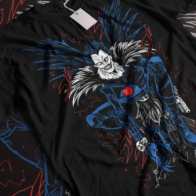 2026 Sommer Heißer Verkauf Death Note Ryuk Grafik-T-Shirt Hip-Hop Streetwear Top Y2K Gothic Baumwoll-T-Shirt Atmungsaktive Bequeme Kleidung