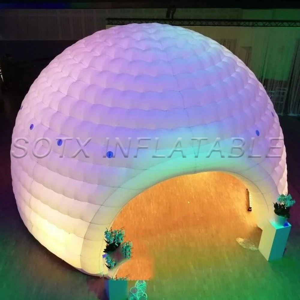 

For Outdoor Use Wholesale Giant Colorful Wedding Inflatable Dome Tent With Led Light Event Nightclub Bar Pool Patio Golf Marquee