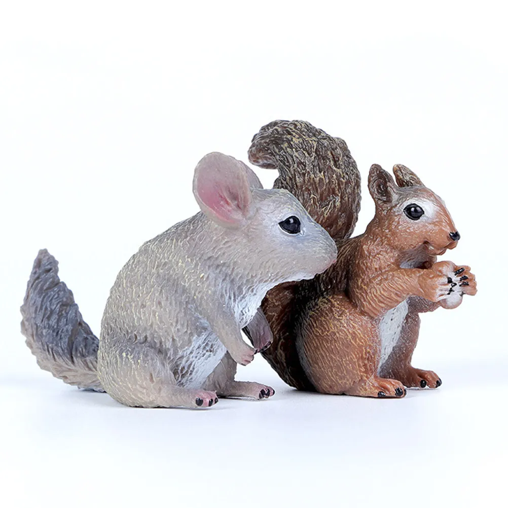 

2Pcs Mini Squirrel Resin Landscape Ornaments Decorative Desktop Accessories for Home Patio Table Micro Landscape Succulent Decor
