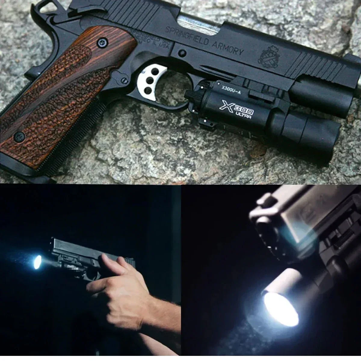 Tactical X300 Ultra Weapon Light Shooting Surefir Auto X300U Tracer II Flashlight Unit Scout M14 to M10 Torch Shooting Adult Toy