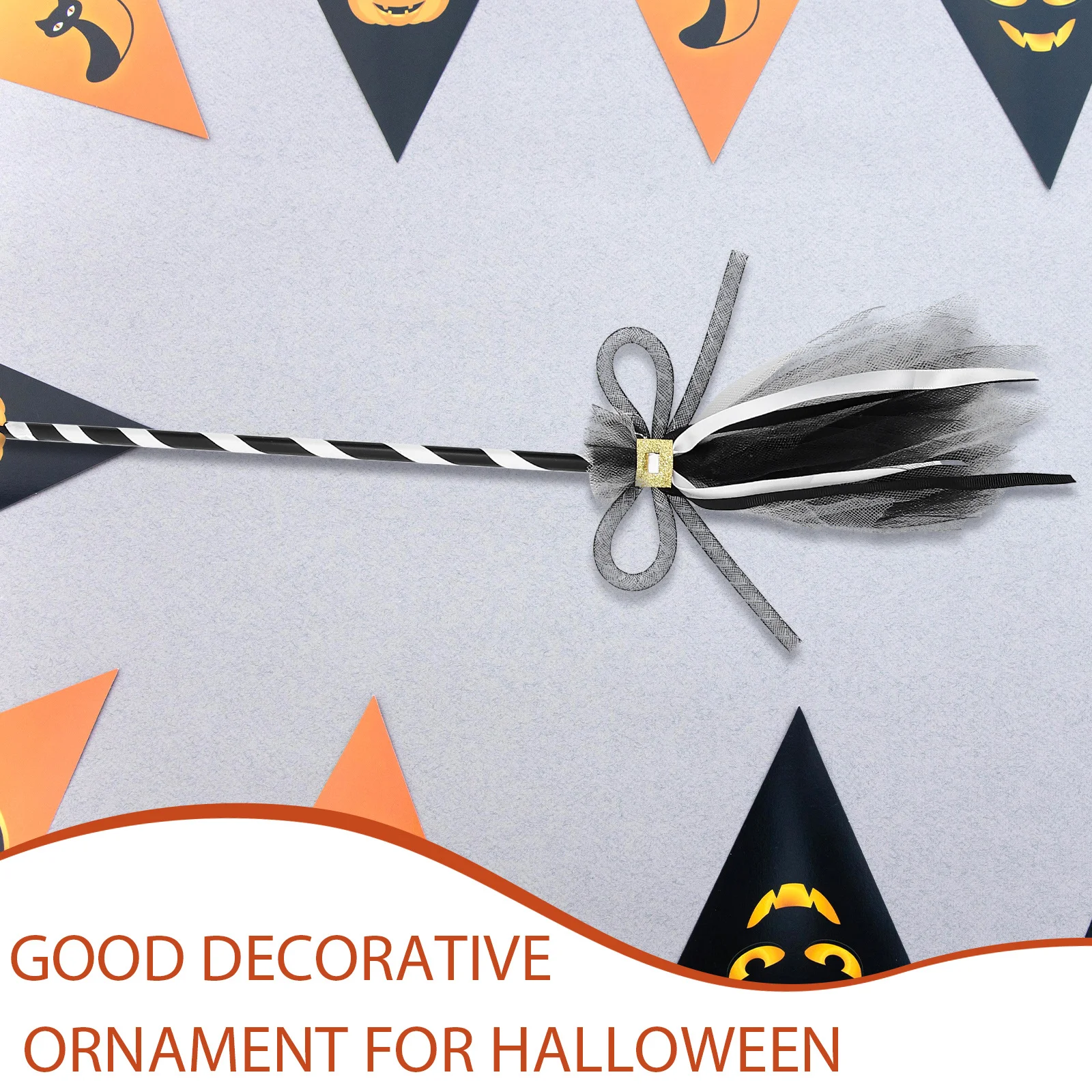 Accessoire de balai de sorcière pour Halloween, Design réaliste, facile à transporter, ornement décoratif, accessoire de Cosplay de fête, Costume de magicien