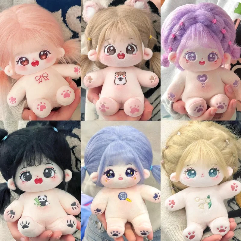 20cm Idol Doll Plush Cotton Clothes Star Dolls Kawaii Stuffed Plushies No Attributes Dolls Toys Fans Collection Girl Gifts