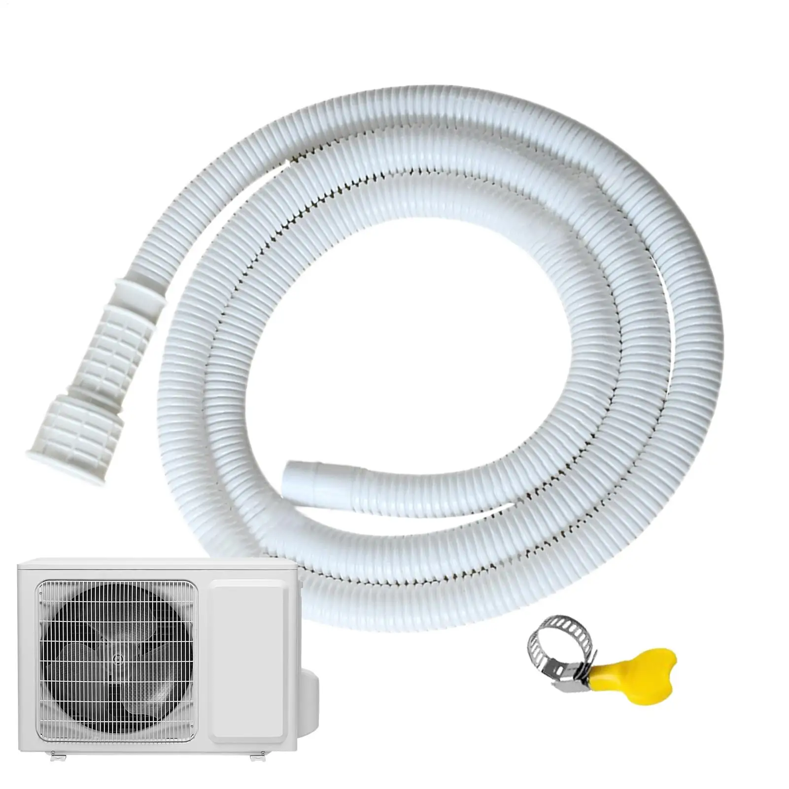 Air Conditioner Drain Hose Flexible Leak Proof Extension Tube Heavy Duty AC Water Discharge Pipe With Clamp Universal Adapter