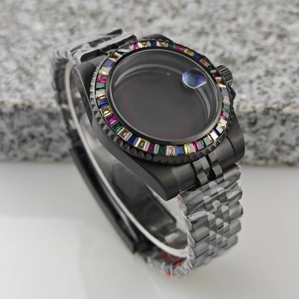 NH35 حافظة كاندي مدي SUB تركيب الساعات الميكانيكية NH38/NH36 علبة مرصعة بالألماس تجميع ملحقات الساعة الميكانيكية