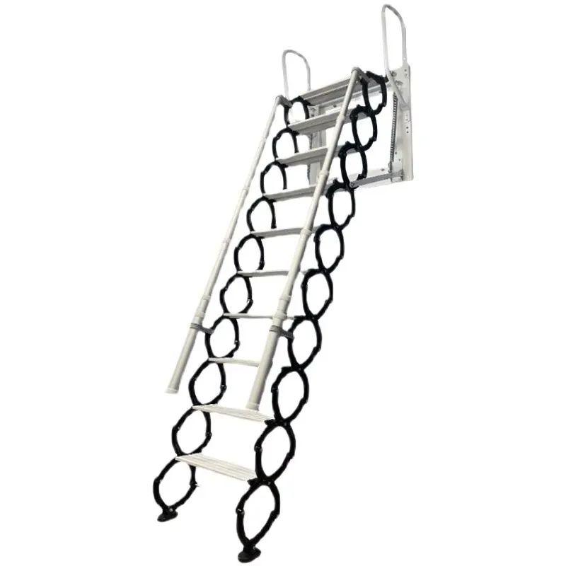 Manual/Electric Telescopic Modern Extension Ladders Aluminium Attic Stairs Loft Ladder For Home Use Warehouse Retail Restaurants
