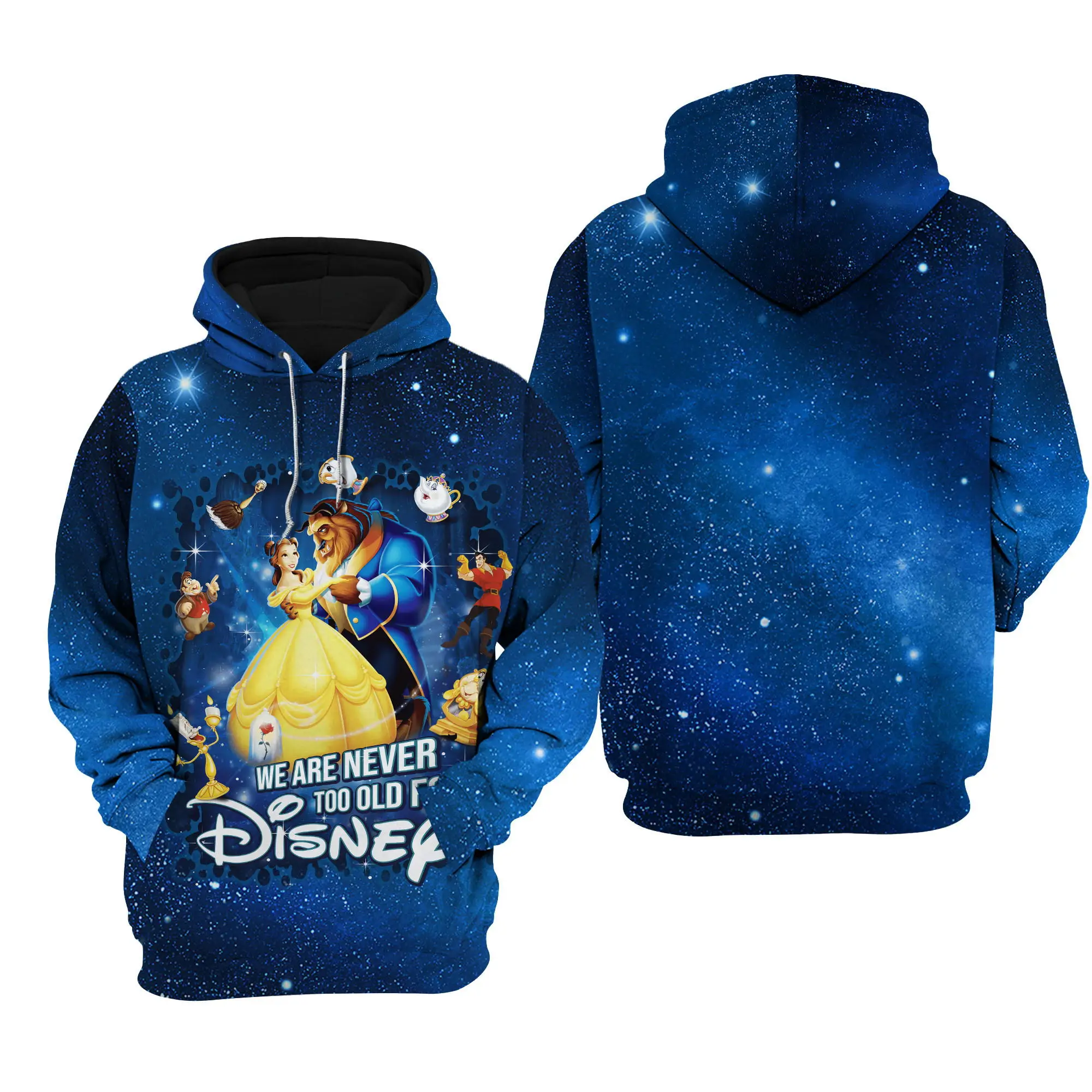 

Beauty and the Beast 3D Hoodie for Men and Women, Casual Sweatshirt, Harajuku Streetwear, Fashion Zip Hoodie
