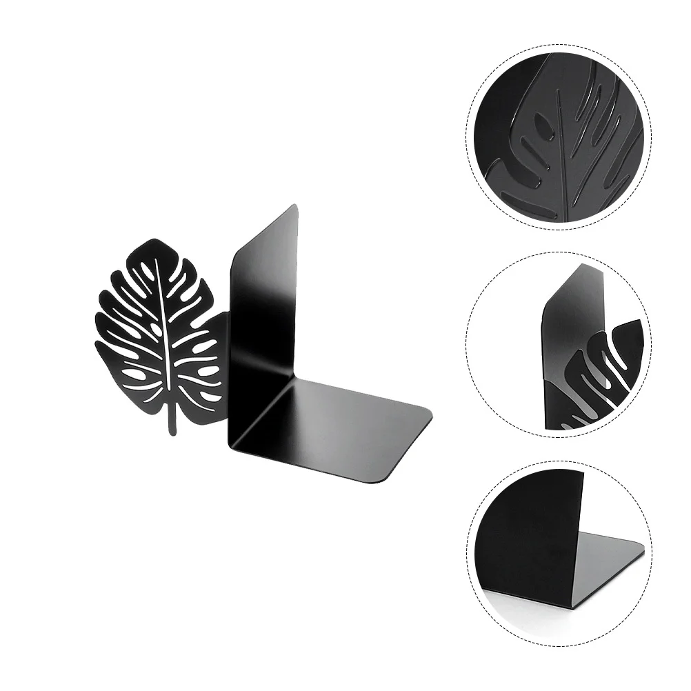 نهاية كتب على شكل شجرة الموز باللون الأسود المعدني للأرفف، منظم كتب داعم للديكور شديد التحمل، حامل غير قابل للانزلاق للمدرسة