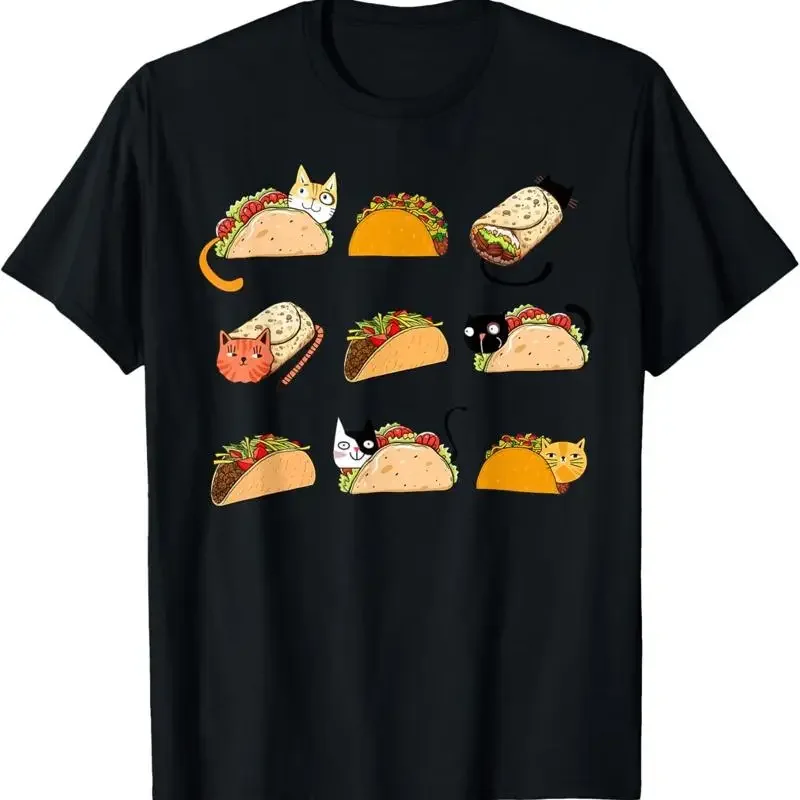 Cute Burrito Taco Cat Cinco De Mayo Tuesday Lovers T Shirt