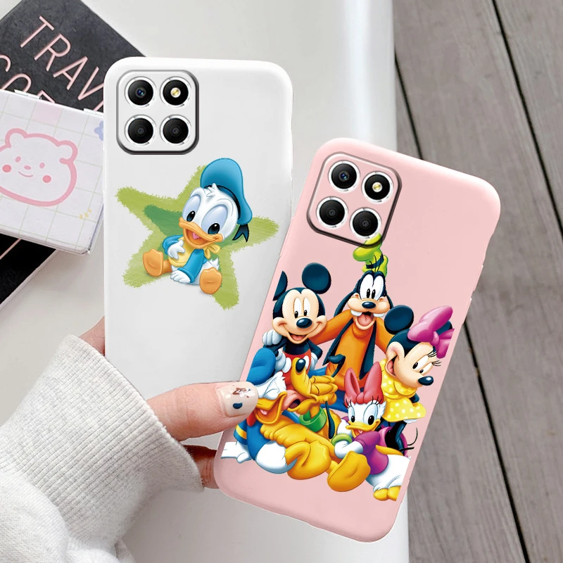 for Honor X6a HonorX6a Phone Case Mickey Minnie Mouse Daisy Donald Duck Stitch Cartoon Cute Siling Printed Silicone Funny Cover