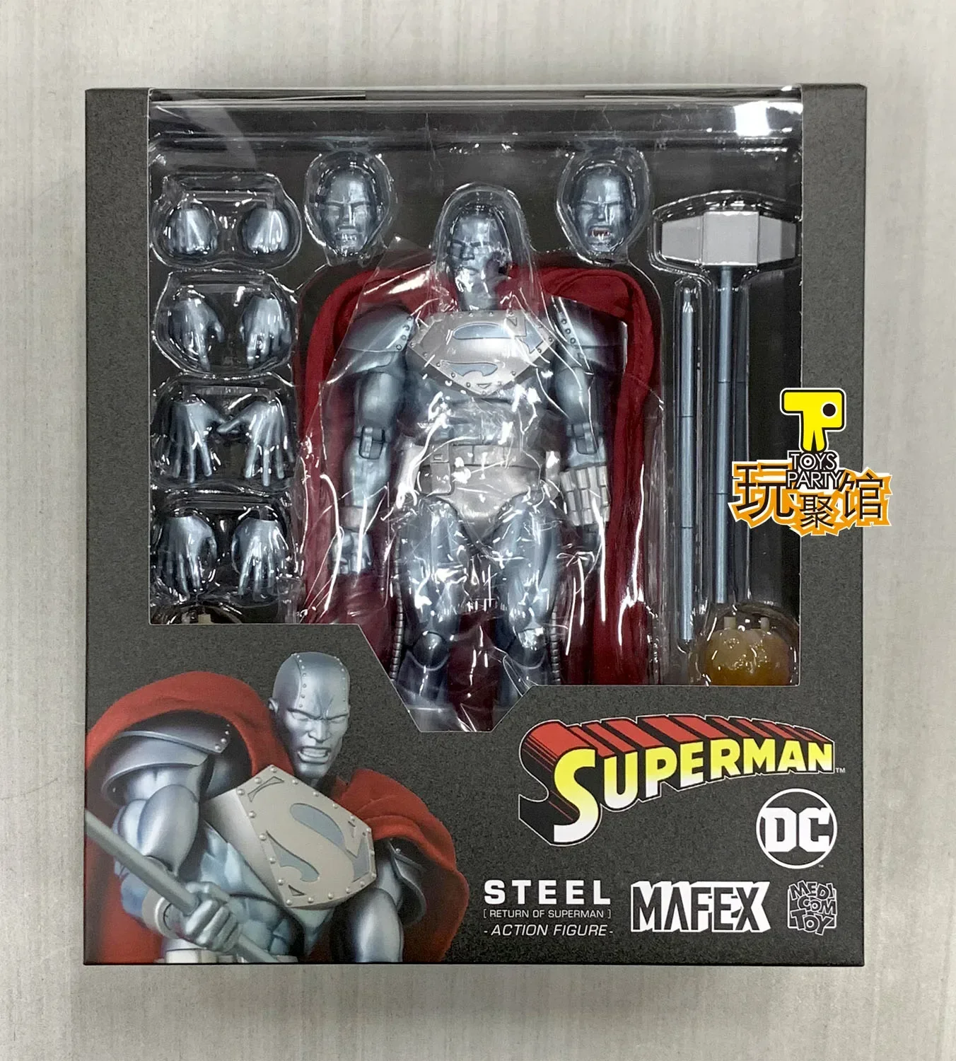 In Stock Original Mafex No.181 Dc Steel Superman Steel Comic Book Edition 6 Inch Action Figures Model Collectible Toy Gift