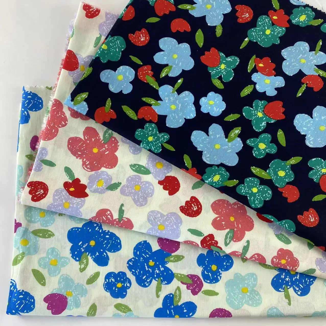 

Sunflower Printed Cotton Poplin Fabric for Women's Dress Bag Diy Sewing