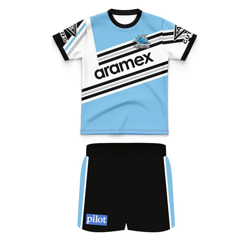 

2024 CRONULLA Shark HERITAGE Kids Kit Jersey 2024 HOME RUGBY JERSEY Размер: 16-26