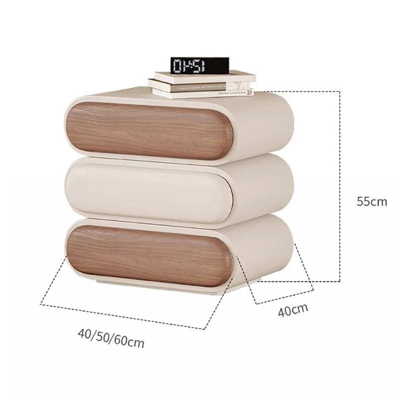 Italian Premium Nightstands Trendy Aesthetic Minimalist Industrial Nightstands Practical Spacious Meuble Bedroom Furniture