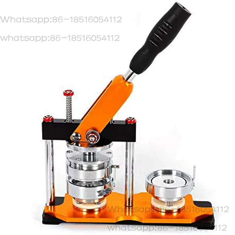 25/32/37/44/58MM Badge Press Maker Machine with 100 Pcs Button Parts+Circle Cutter+Mold Button Maker Machine DIY Pin Badges Set
