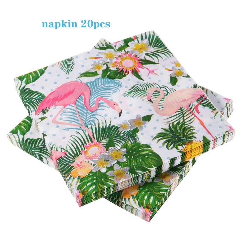 Hawaiian Thema Geburtstag Party Dekoration Einweg Geschirr Pappteller Tassen Luftballons Für Kinder Baby Shower Party Supplies Geschenk – Detail 5