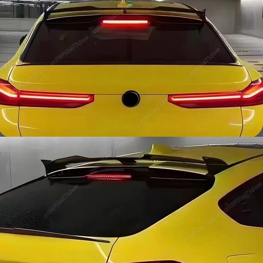 Car Rear Window Roof Spoiler Lip Rear Spoiler Wings For BMW X6 G06 M50i M50d M60i 30d 40d 40i 2019-2024 Body Kits Black Tuning