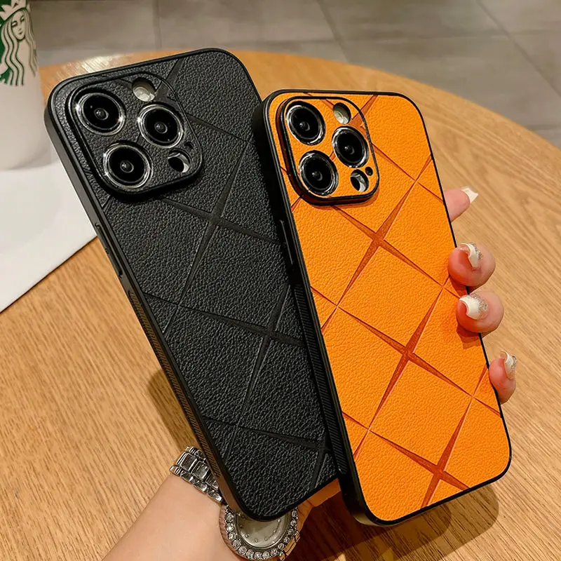 Tide iPhone 11 Cross Plaid iPhone 15Promax Case iPhone 14 Lens Full Cover iPhone 13Pro Shockproof iPhone 12 New iPhone X