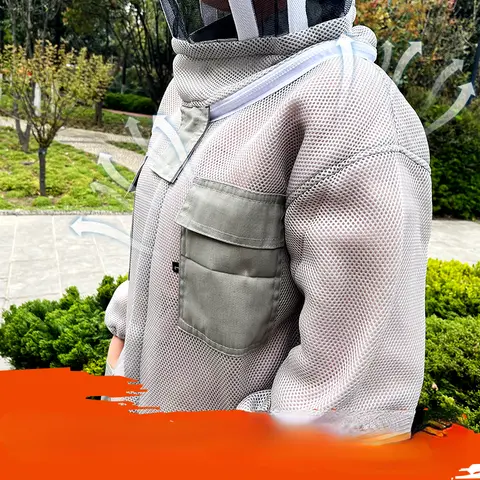Combinaison anti-abeille intégrée en maille de coton air 3D, ensemble complet respirant