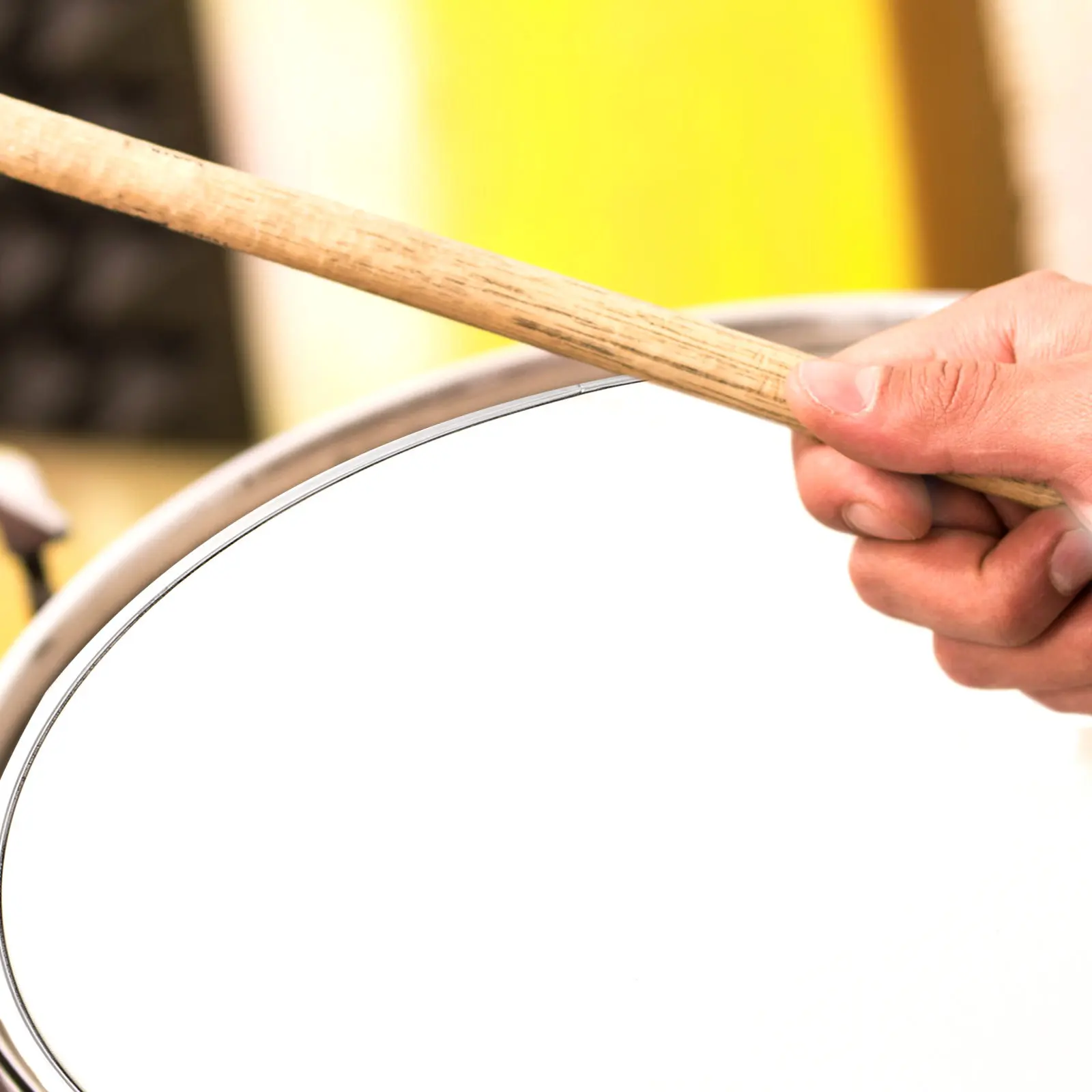 Double Layer Mute Mesh Drum Head Replacement for Practice Quiet Drumming Aluminum Ring Tension Stable Low Noise Drum Skin