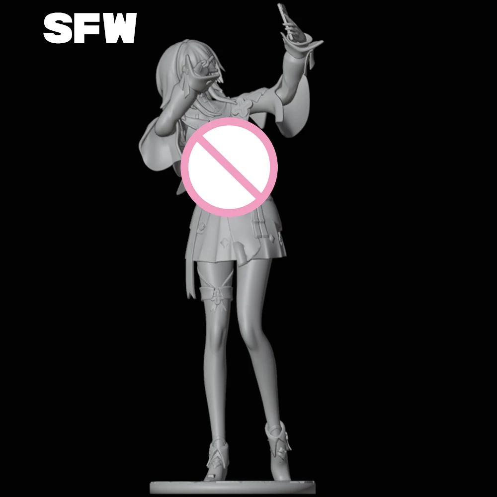 NSFW Beauty Selfie Resin Model Kit 3d Printing Doll 1/24 Unassembled Resin Figure Statue Kits Unpainted Toy Gk Play Set