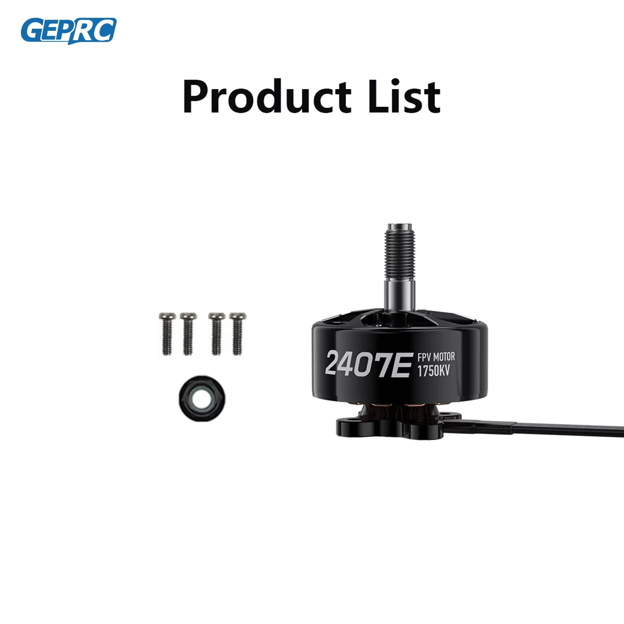 GEPRC SPEEDX2 2407E Motor 1750KV High Torque Low Power Useage Suitable for 5 -6inch Racing FPV Quads Racing RC Drone Multicopter