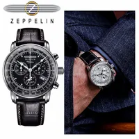 1:1 copia MenQuatz Relojes Reloj de pulsera clásico con correa de cuero y reloj