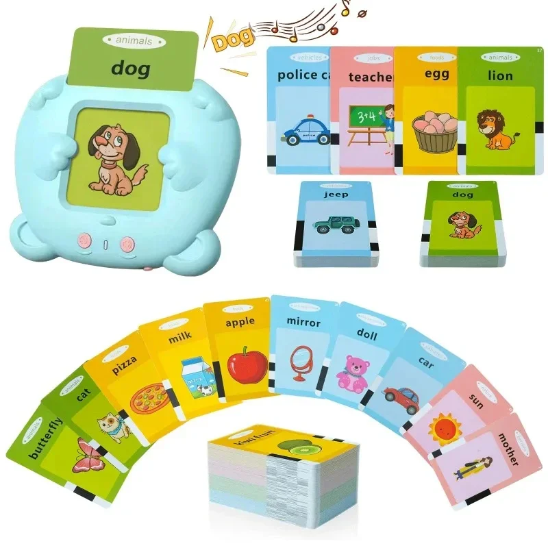 Early Learning Talking Flash Cards, Educacional Baby Machine, Inglês, vietnamita, árabe, espanhol, Hindi, indonésio, Novo