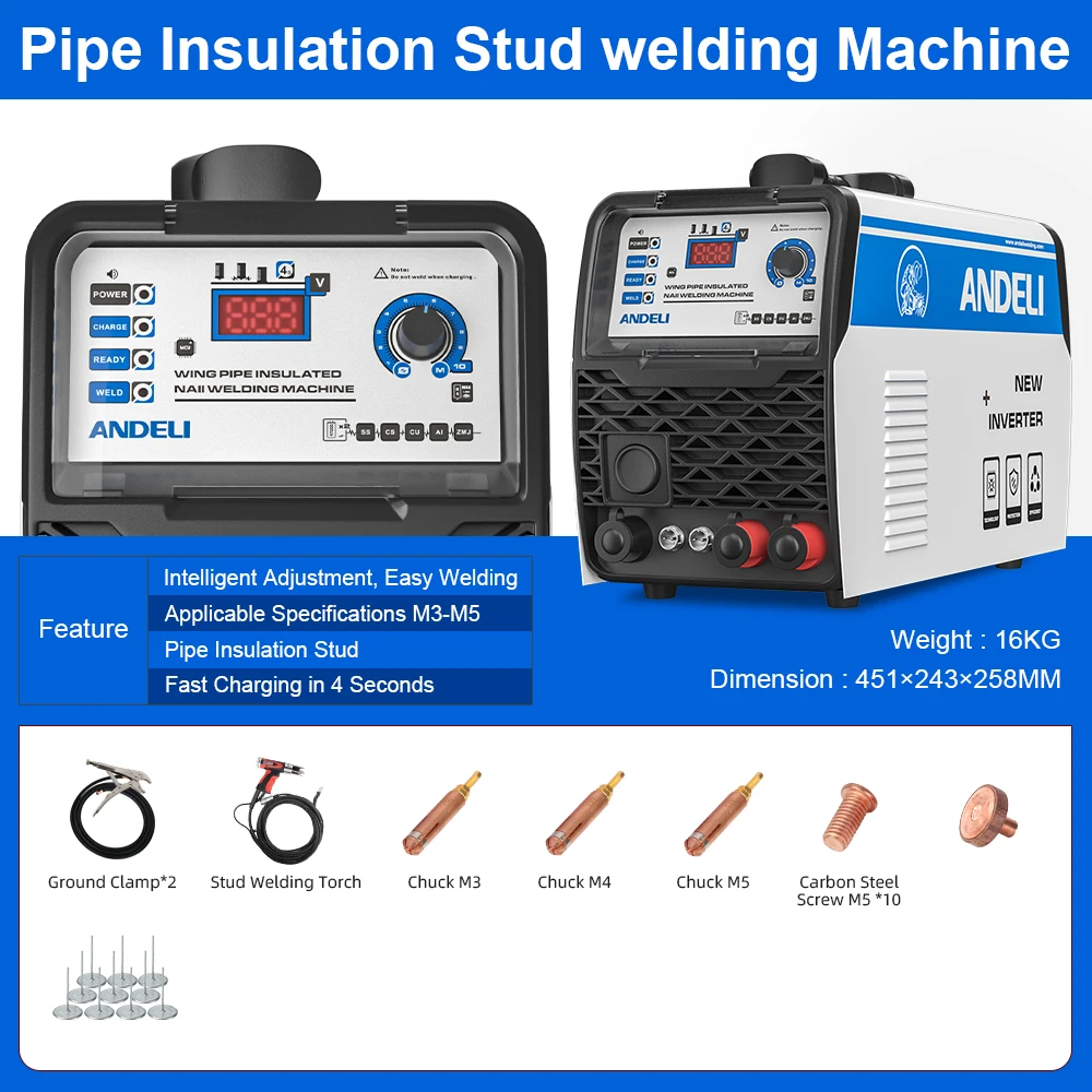 New Arrival  RSR  Capacitive Pipe Insulation  M3 M4 M5 Stud Welding Machine