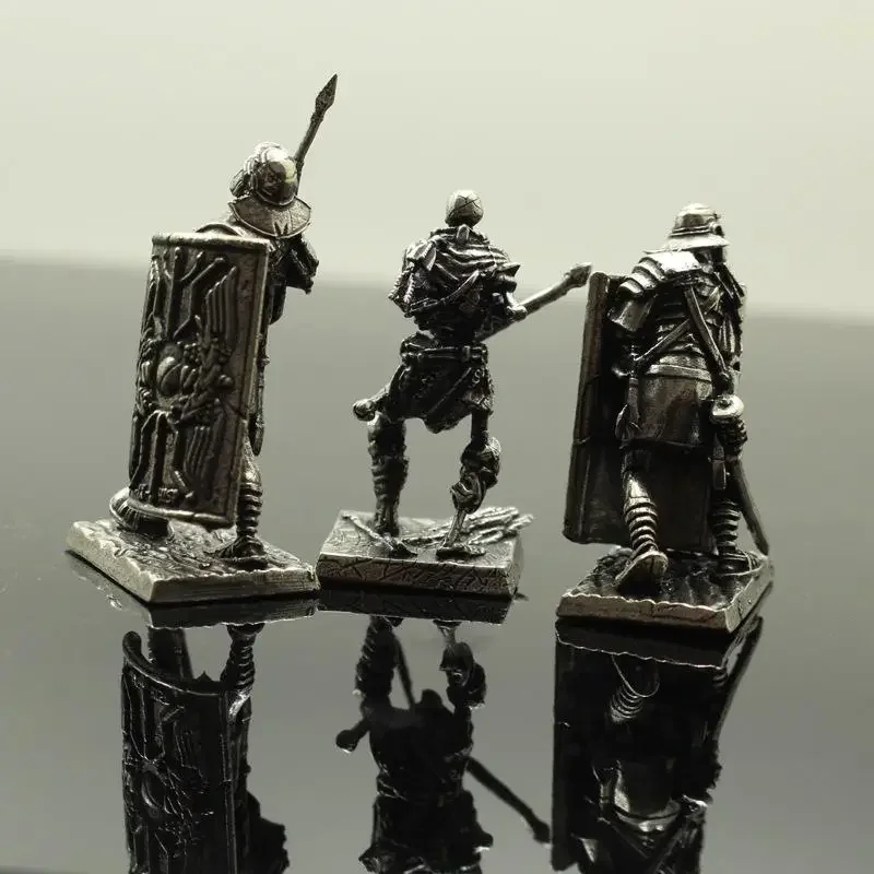 Desktop Metal Copper Ornaments Figure Roman Legion Shield Soldier Model Archer Medieval Military Toys - Image 5