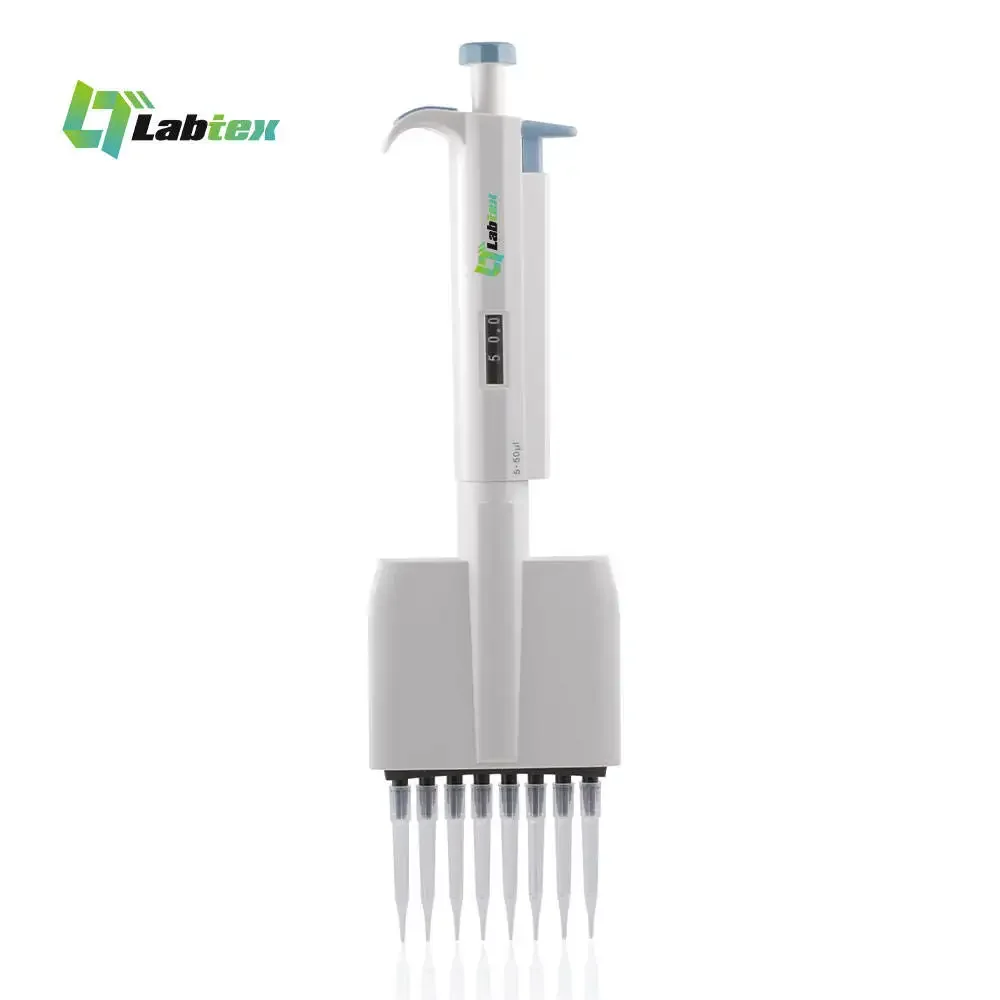 LABTEX 8/12 Channel Laboratory Pipette Tips Automatic Mechanical Multichannel Adjustable Pipette Laboratory lab
