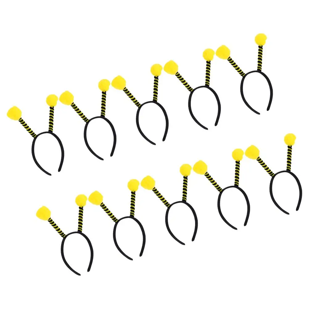 10-delige bijenhoofdtooi antenne hoofdband dier pompom haaraccessoire lichtgewicht comfortabel insect kostuum feestdecoratie
