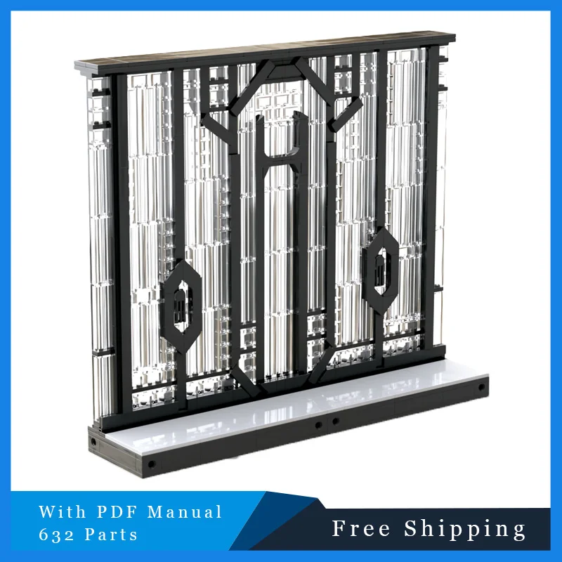 

632 шт., серия научно-фантастических фильмов, знаменитые стеклянные настенные сцены, строительные блоки, креативные кирпичи, модель, детский дисплей «сделай сам», игрушки, подарки