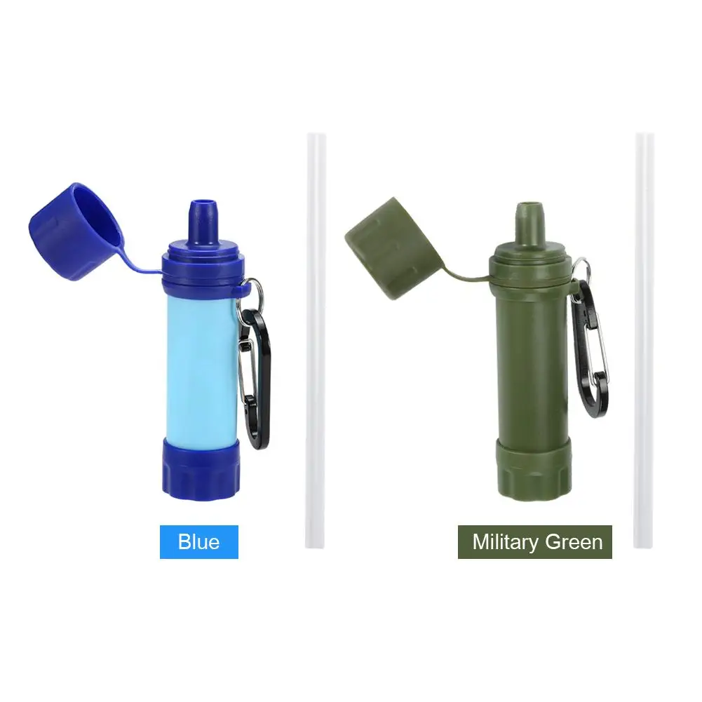 2/1PCS Wasser Filter Trinkwasser Filtration Reiniger Tragbare Outdoor Survival Stroh Filterung Werkzeuge Notfall Zubehör