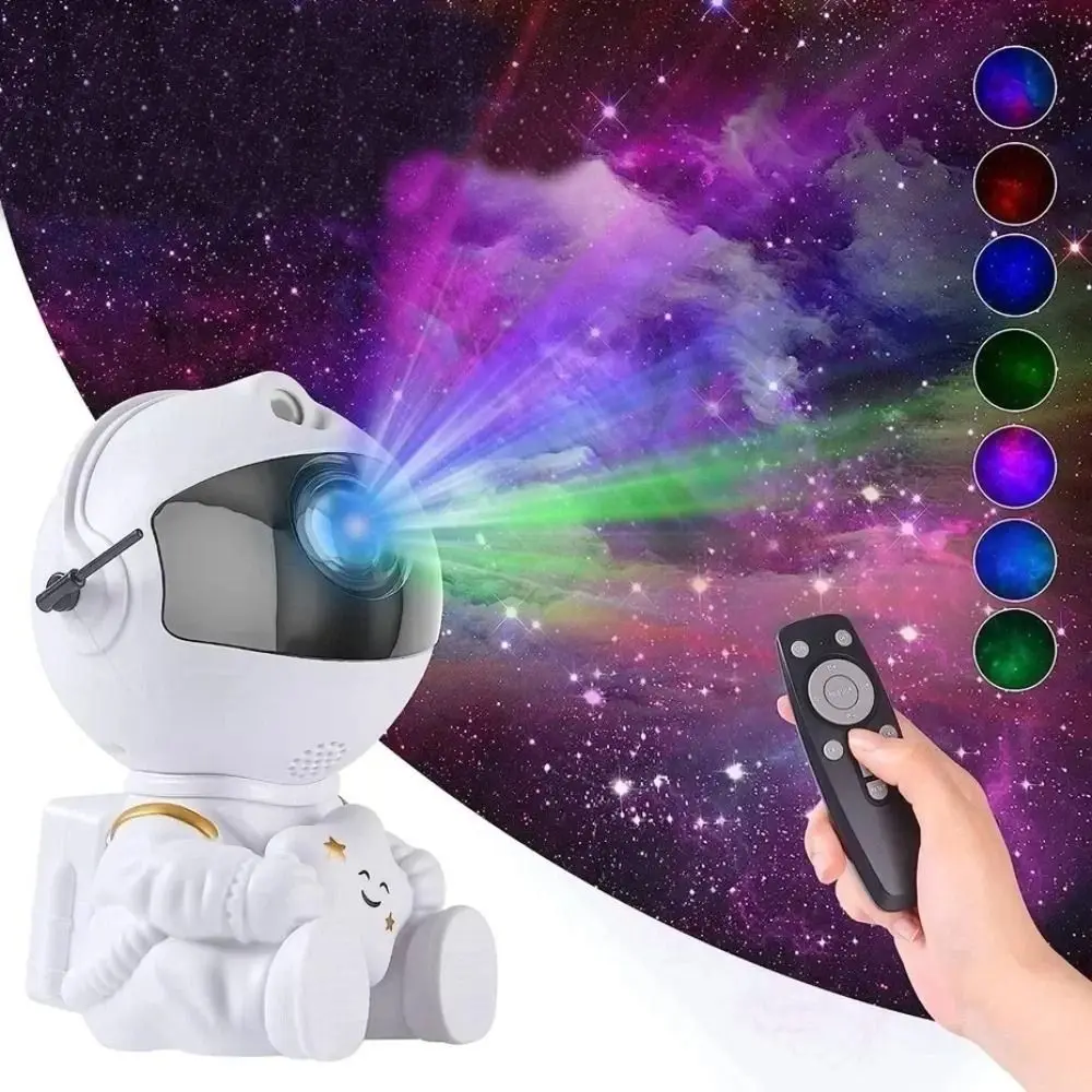 Remote Control Astronaut Projector LED Light Source Ceiling Mount Star Projector Starry Projection Nebula Light Bedroom Decor