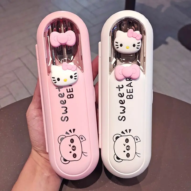 سانريو كورومي لطيف أنيمي المحمولة أواني الطعام شوكة ملعقة عيدان مجموعة أدوات المائدة الأسرة أداة تخييم أدوات المطبخ اكسسوارات