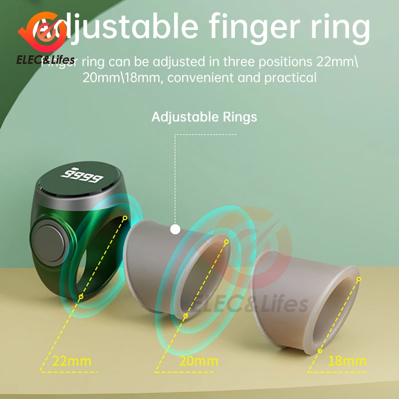 OLED Smart Tasbih Telapparaat voor Moslims Zikr Ring Digitale Tasbeeh 3 Kleuren Gebed Tijd Trillingen Herinnering Smart Lof Ring