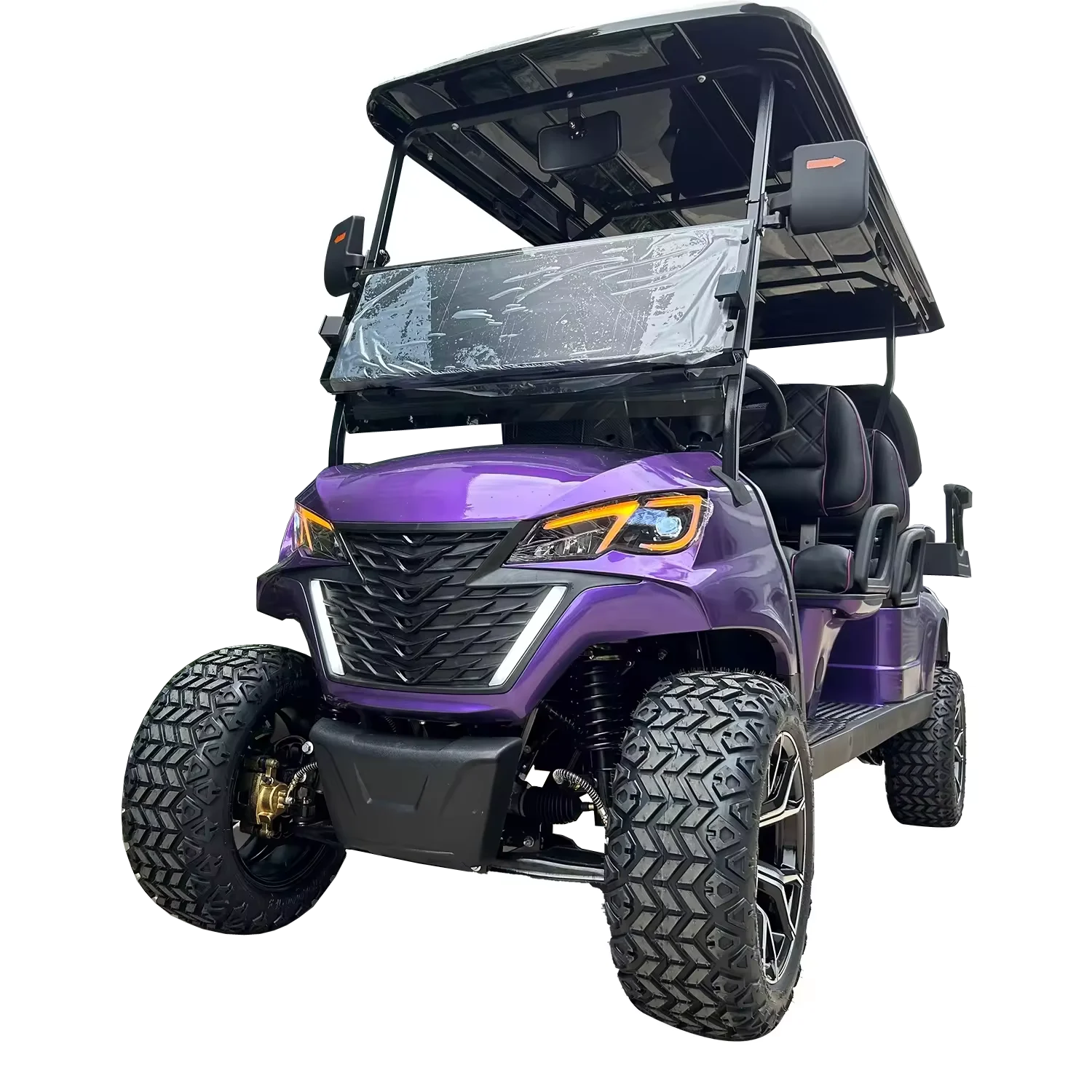 Sightseeing Car 72v 7.5kw Lithium Battery Long Distance Four Wheel Disc Brake Electric Golf Cart Lifted Hunting Buggy