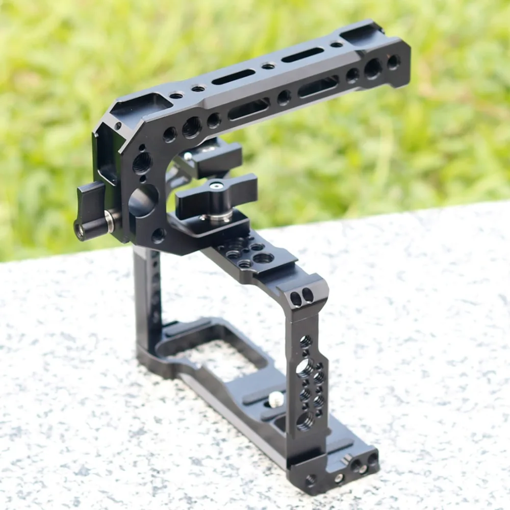 Aluminium SLR Kamera Käfig für Fujifilm X-T3 /XT3/XT2 /X-T2 DSLR Rig Schutzhülle Abdeckung mit Top griff Grip Kalten Schuh Montieren – Detail 29