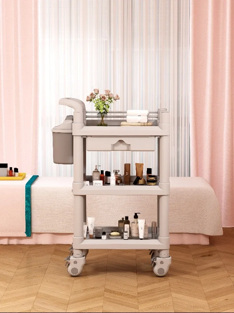 Beauty cart, beauty salon special hand cart, beauty small bubble instrument, treatment cart, trolley storage rack