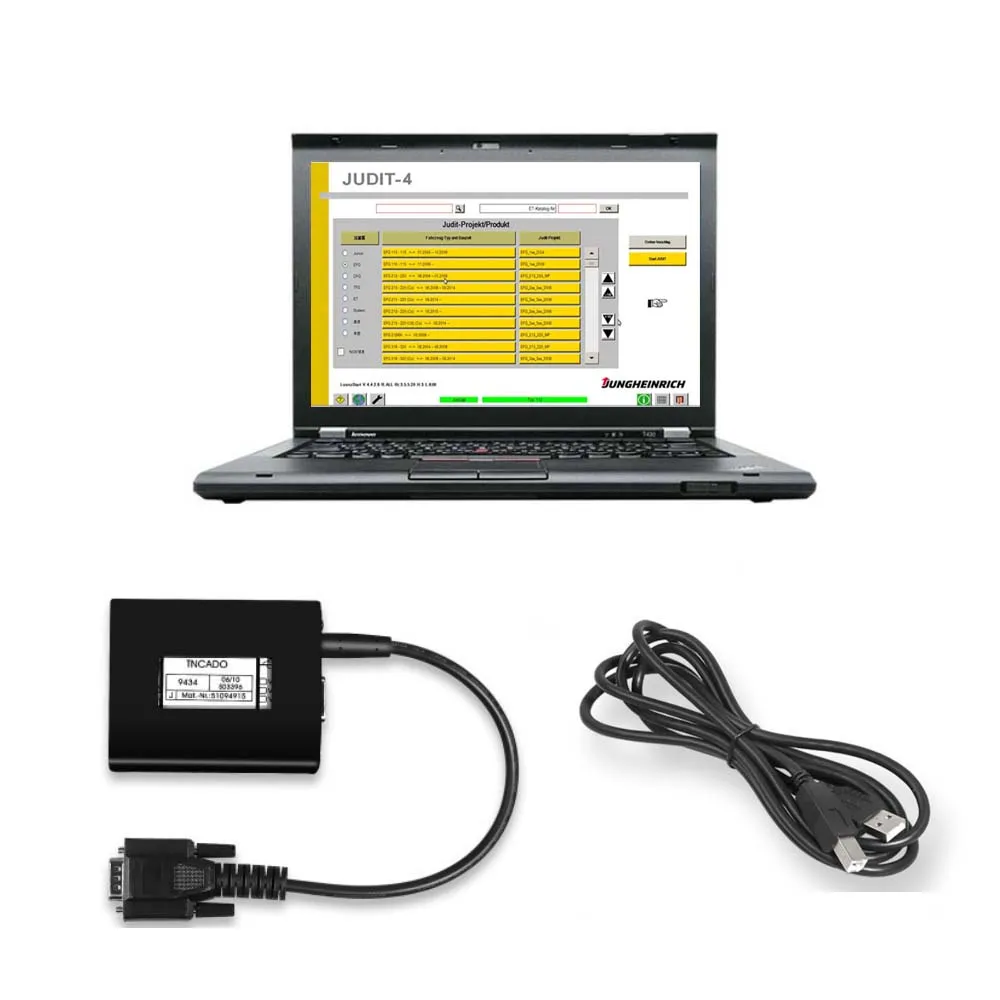 

Forklift Diagnostic Tools JUDIT-4 Jungheinrich Diagnostic Scanner Kit Judit Incado Box Judit 4.35 Plus Lenovo T420 Laptop